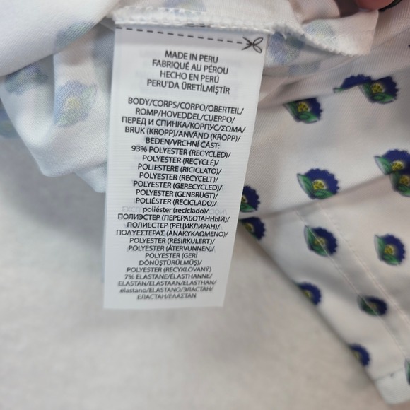 RLX Ralph Lauren Golf Polo Men's Medium Wicking Stretch Floral Print White NWT - Picture 7 of 11